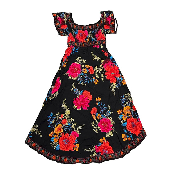 Jealous Tomato Black Floral babydoll preppy Y2K High Low Dress Large A003750 - Picture 9 of 9